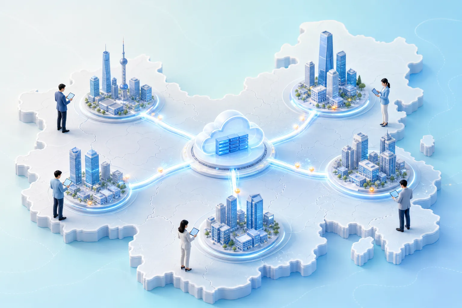 多城市租赁业务网络场景插图